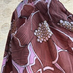 Ava Sky Floral Patterned in Pink and Brown